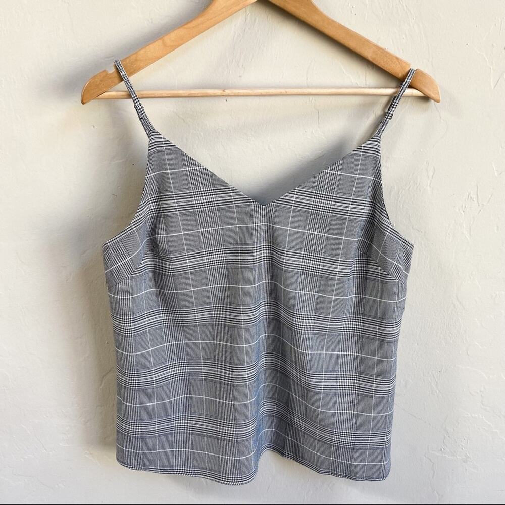 NWT Banana Republic Black White Plaid Top‎